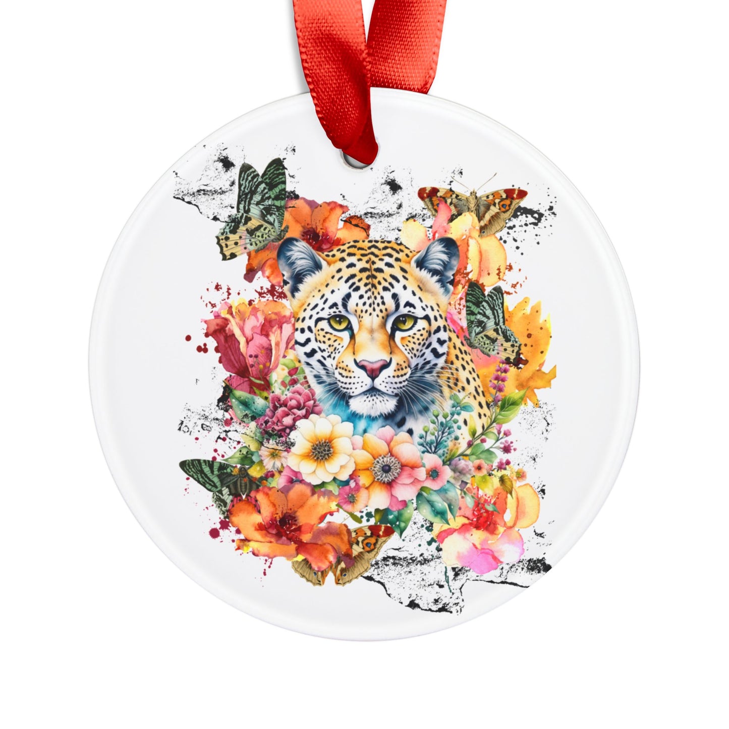 Acrylic Ornament - Leopard Design