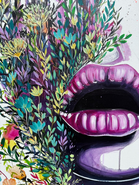 "Be Free" Hand-Embellished Giclée Canvas