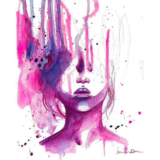 "Consumed By Chaos"  Neon Pink Fine Art Print