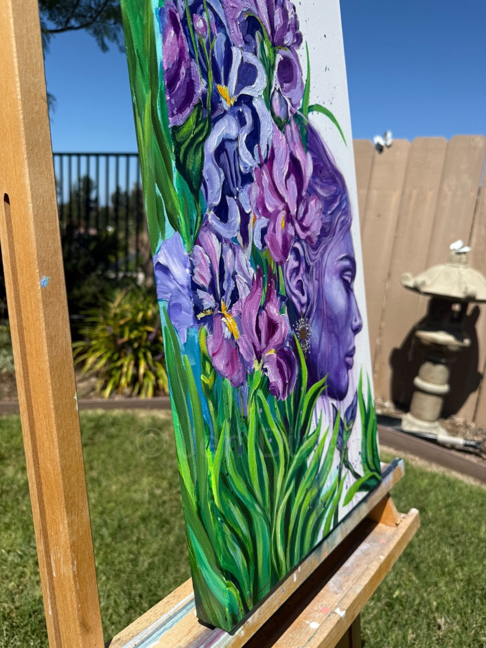 "Dreaming in a Field of Irises" #2 - Original Painting