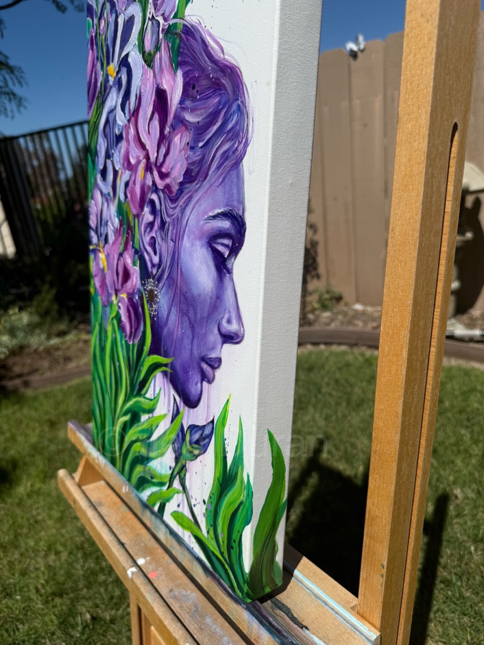 "Dreaming in a Field of Irises" #2 - Original Painting