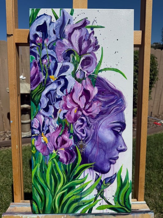 "Dreaming in a Field of Irises" #2 - Original Painting