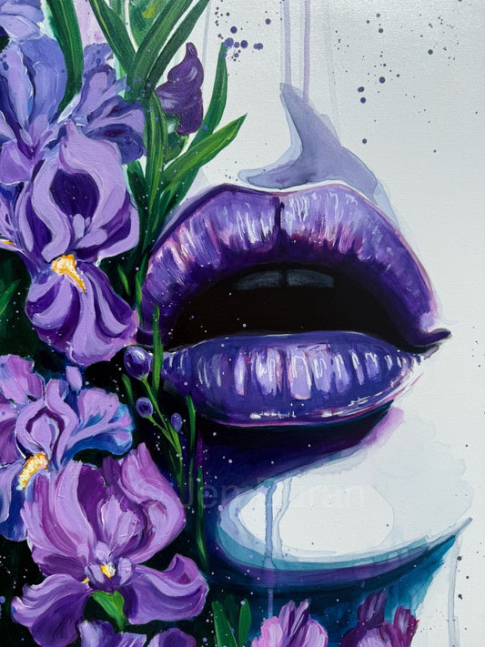 "Dreaming in a Field of Irises" Original Painting