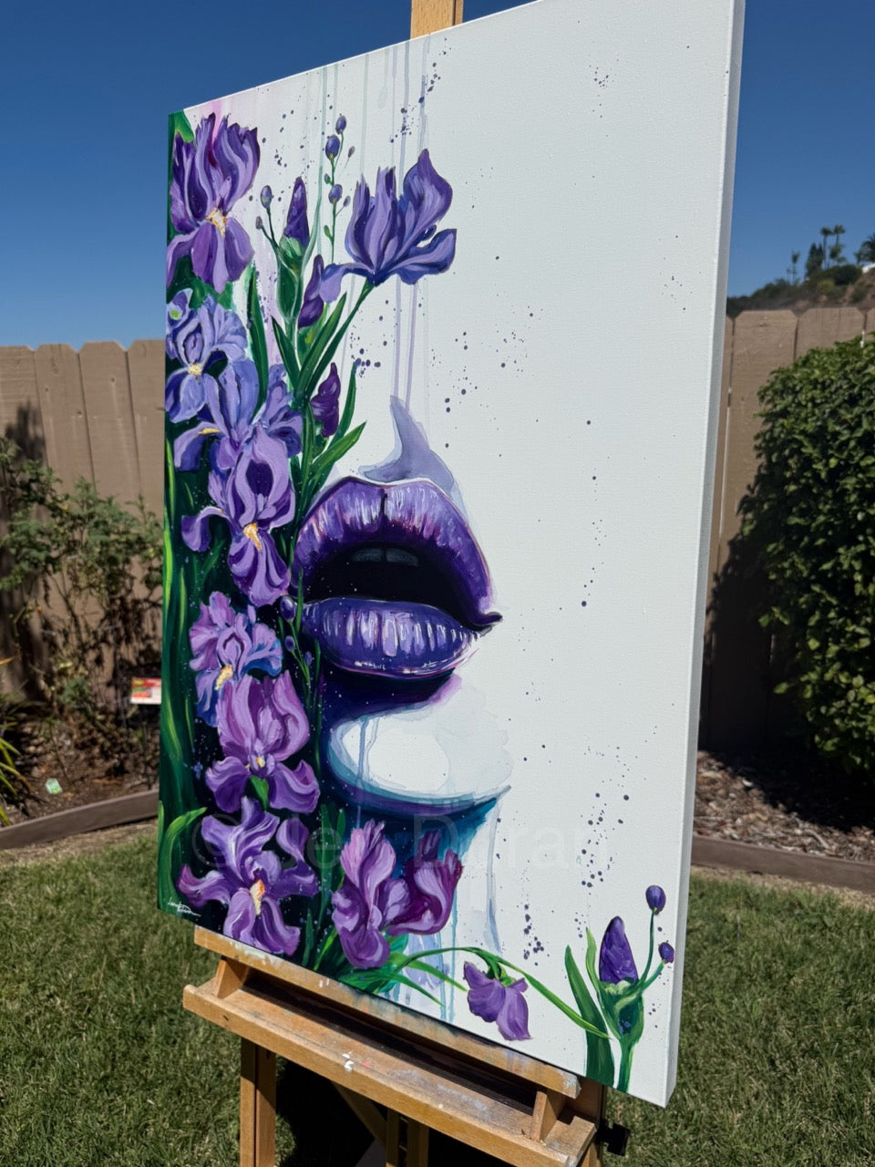 "Dreaming in a Field of Irises" Original Painting