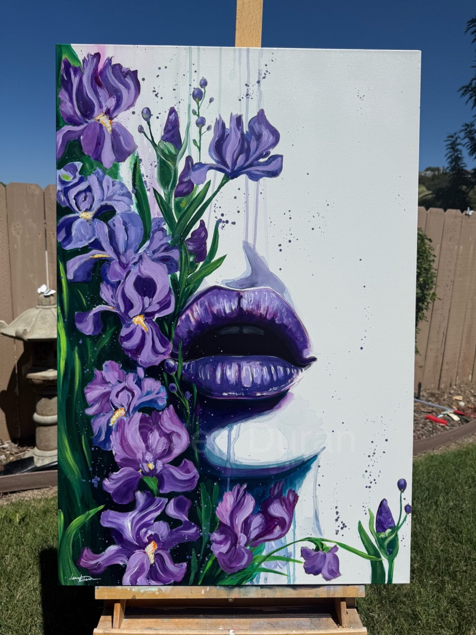 "Dreaming in a Field of Irises" Original Painting