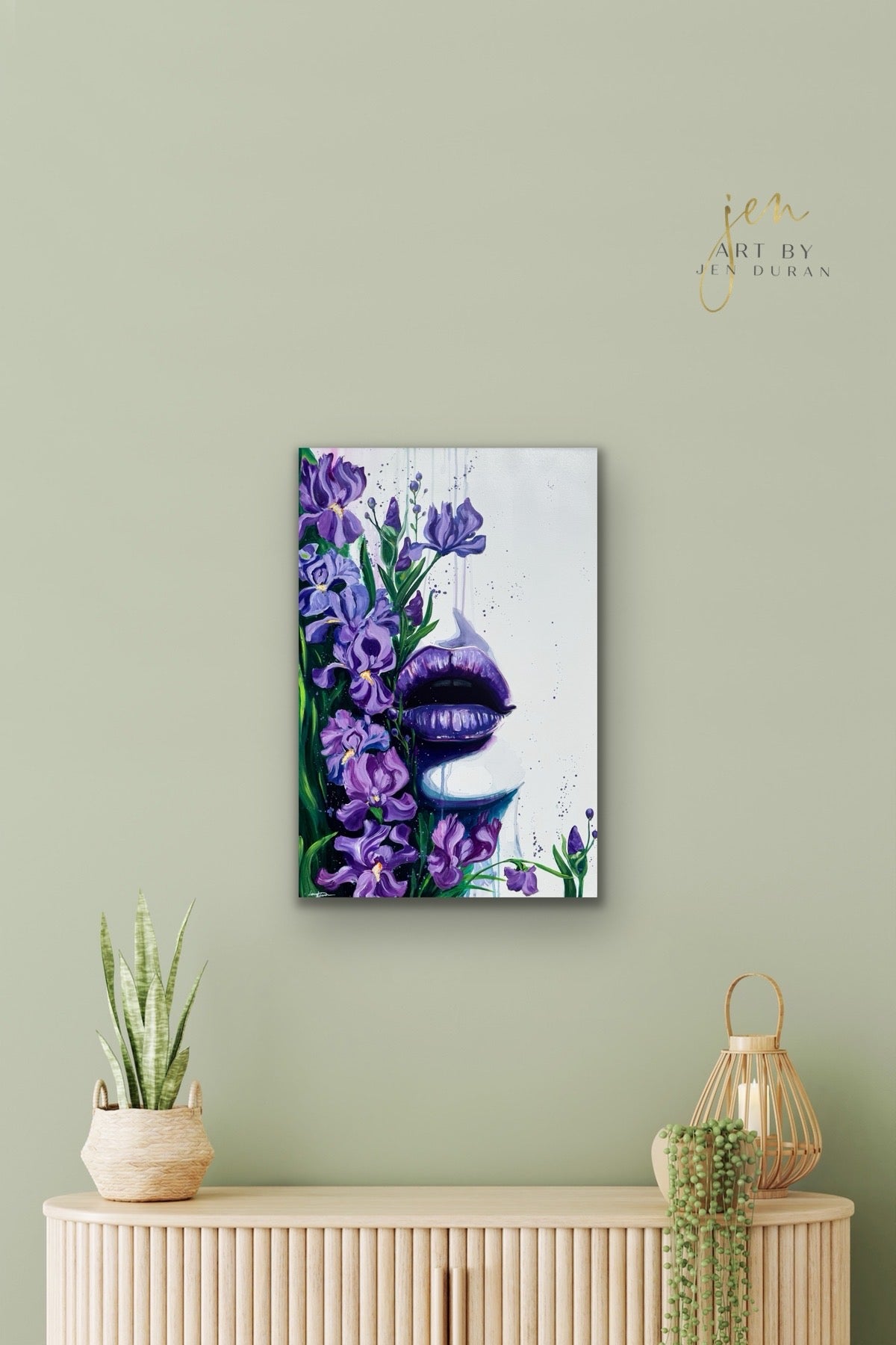 "Dreaming in a Field of Irises" Original Painting