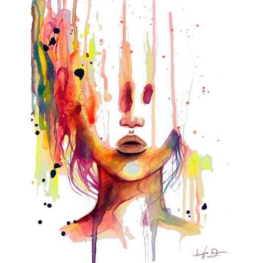 "Consumed By Chaos" Neon Giclée Canvas Print