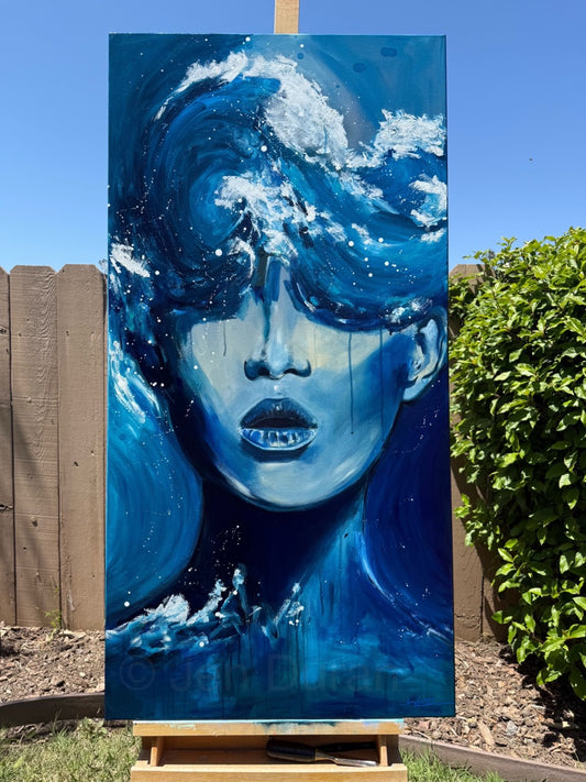 "EVOKE" Original Watercolor & Mixed Media Painting