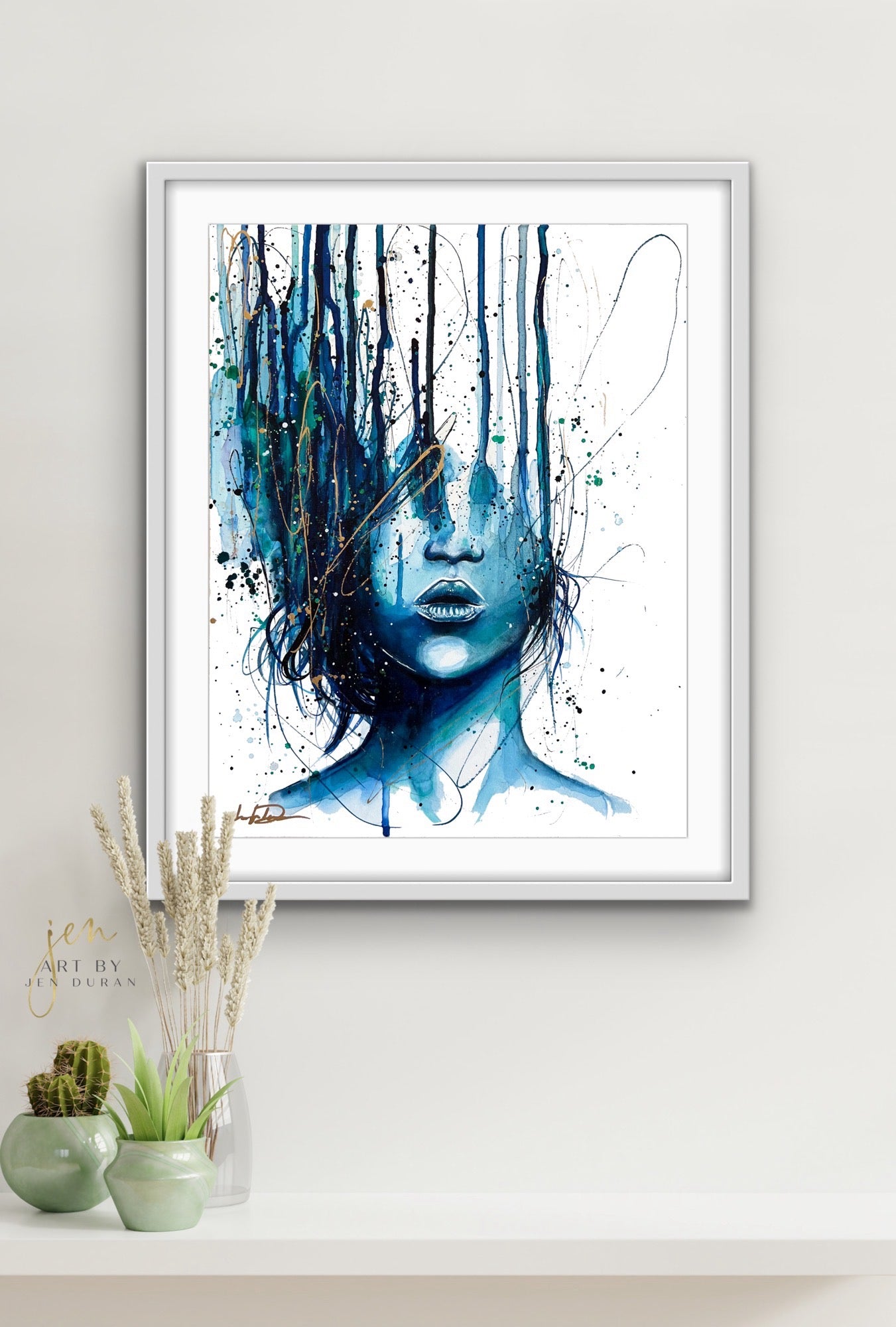 "Consumed By Chaos" (Blue & Gold) Fine Art Print