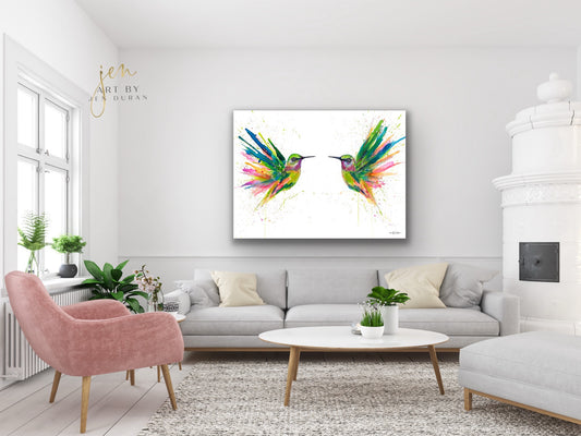 "Hummingbird Flutter" - Giclée Canvas Print