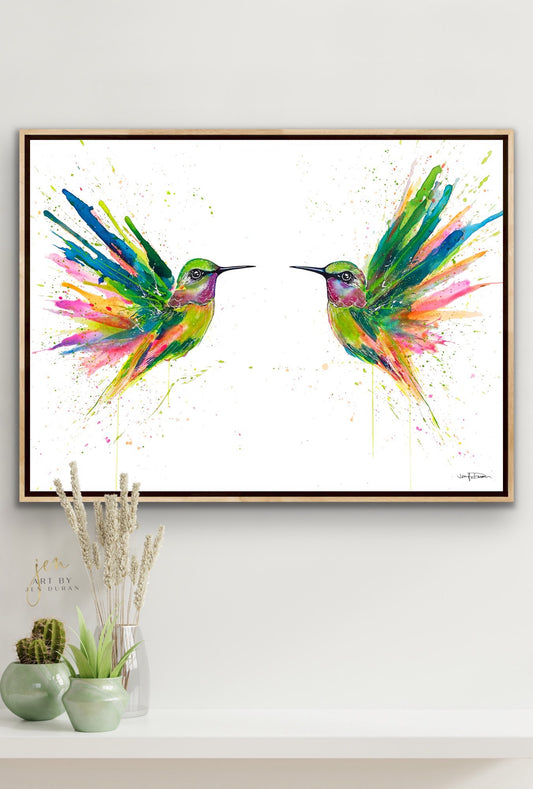 "Hummingbird Flutter" - Giclée Canvas Print