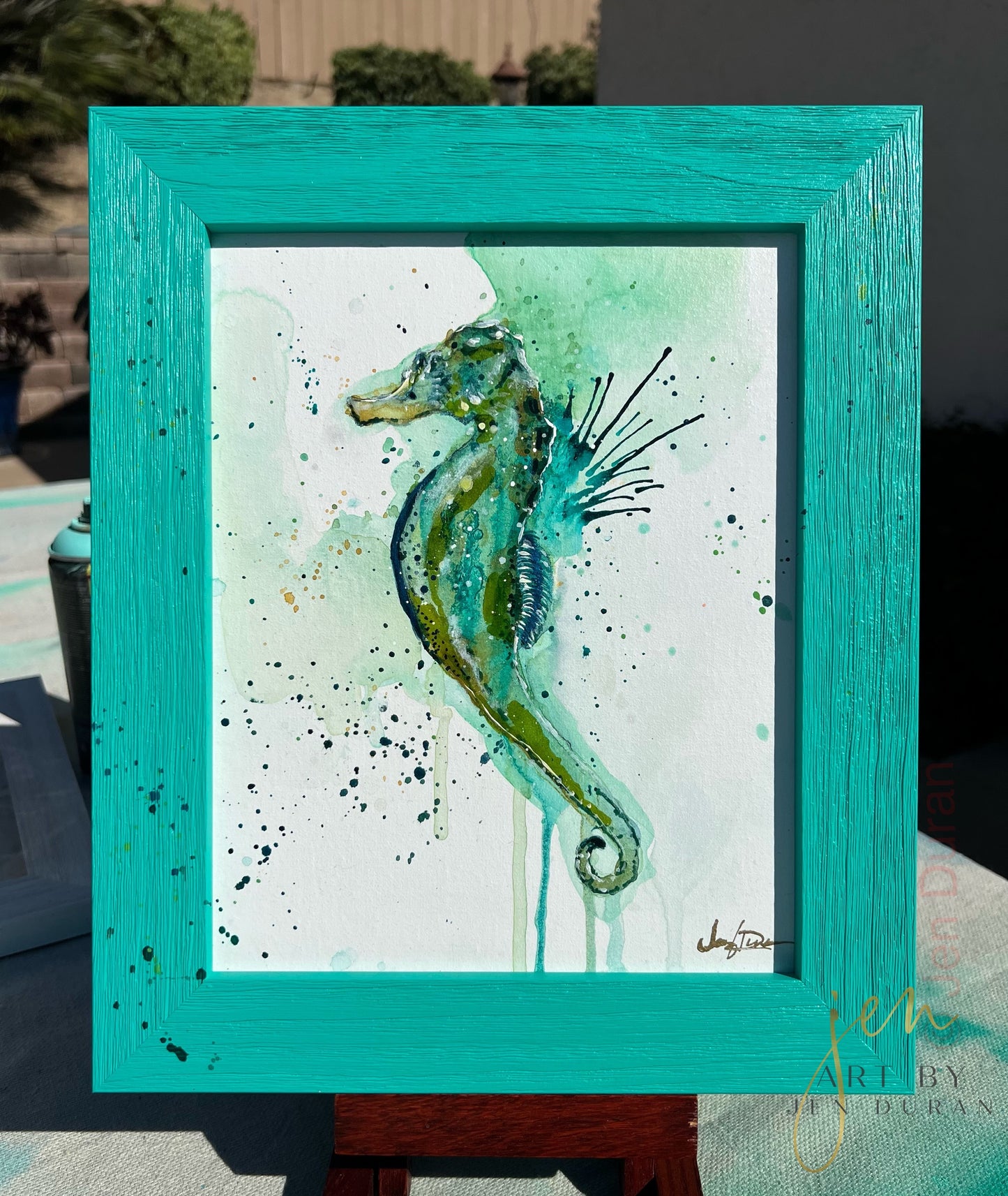 Seahorse Original Watercolor Painting | Wall Art | Home Decor | Sea Life Art | Ocean Art