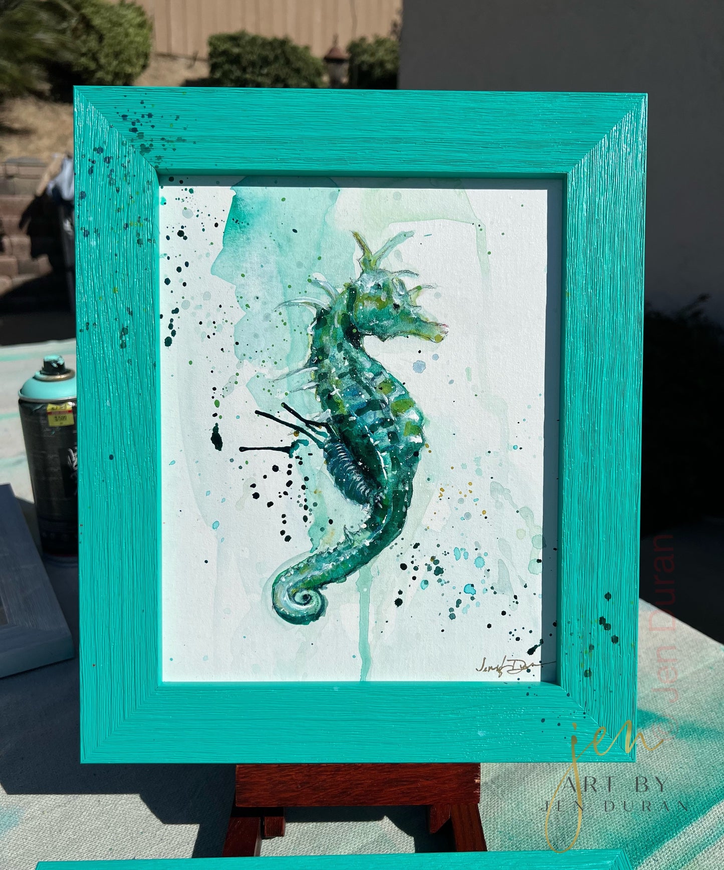 Seahorse Original Watercolor Painting | Wall Art | Home Decor | Sea Life Art | Ocean Art