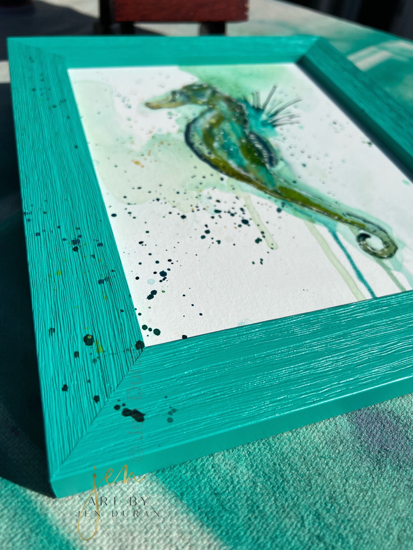 Seahorse Original Watercolor Painting | Wall Art | Home Decor | Sea Life Art | Ocean Art