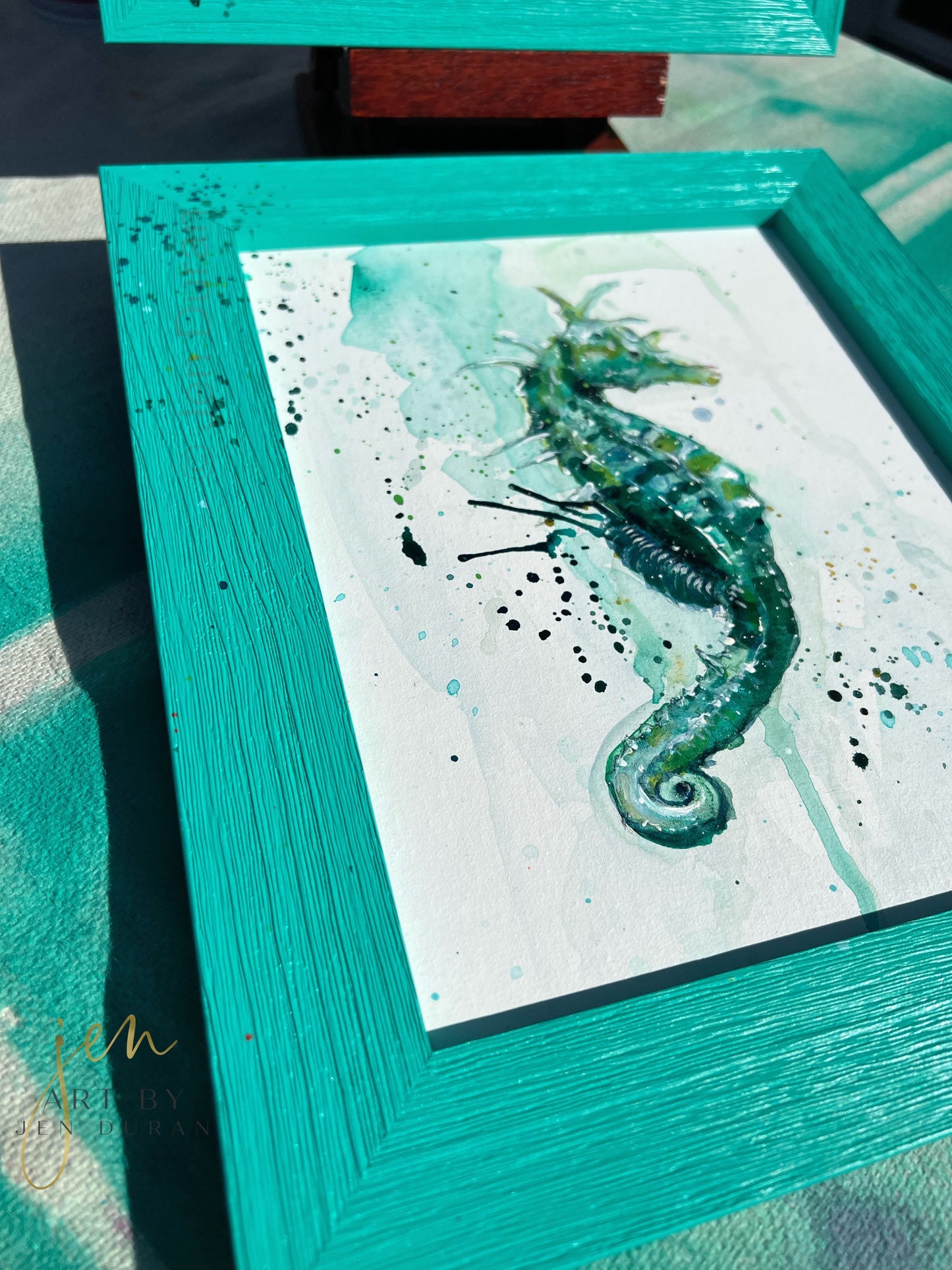Seahorse Original Watercolor Painting | Wall Art | Home Decor | Sea Life Art | Ocean Art
