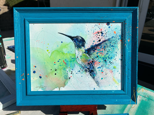 "TAKE FLIGHT" Original Watercolor Hummingbird Painting | Wall Art | Home Decor | Art By Jen Duran
