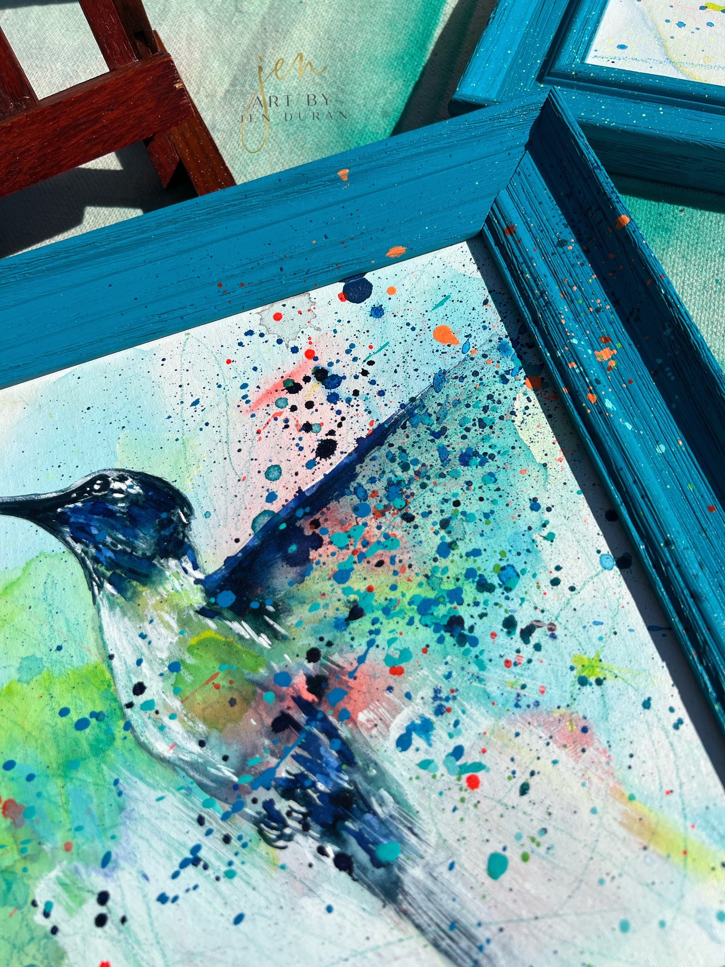 "TAKE FLIGHT" Original Watercolor Hummingbird Painting | Wall Art | Home Decor | Art By Jen Duran