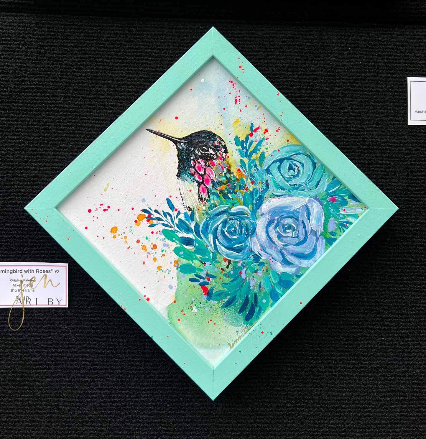 Watercolor Hummingbird Canvas Wall Art Print
