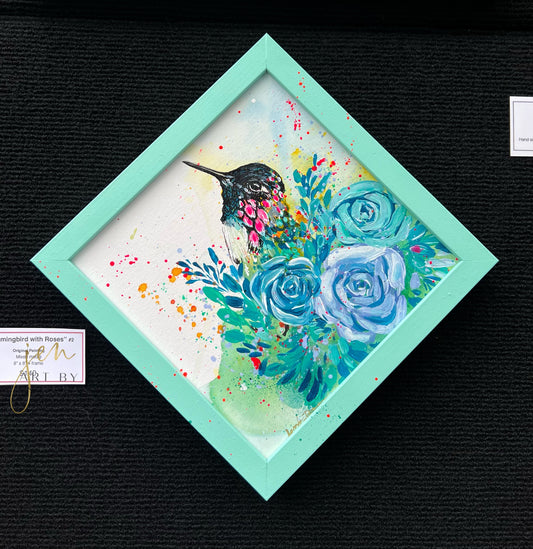 Watercolor Hummingbird Canvas Wall Art Print