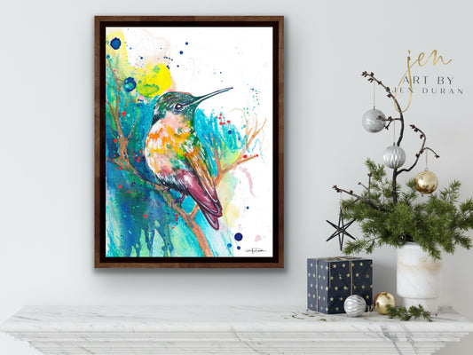 "Life In Color" Hummingbird - Giclée Canvas Print