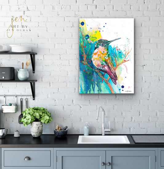 "Life In Color" Hummingbird - Giclée Canvas Print