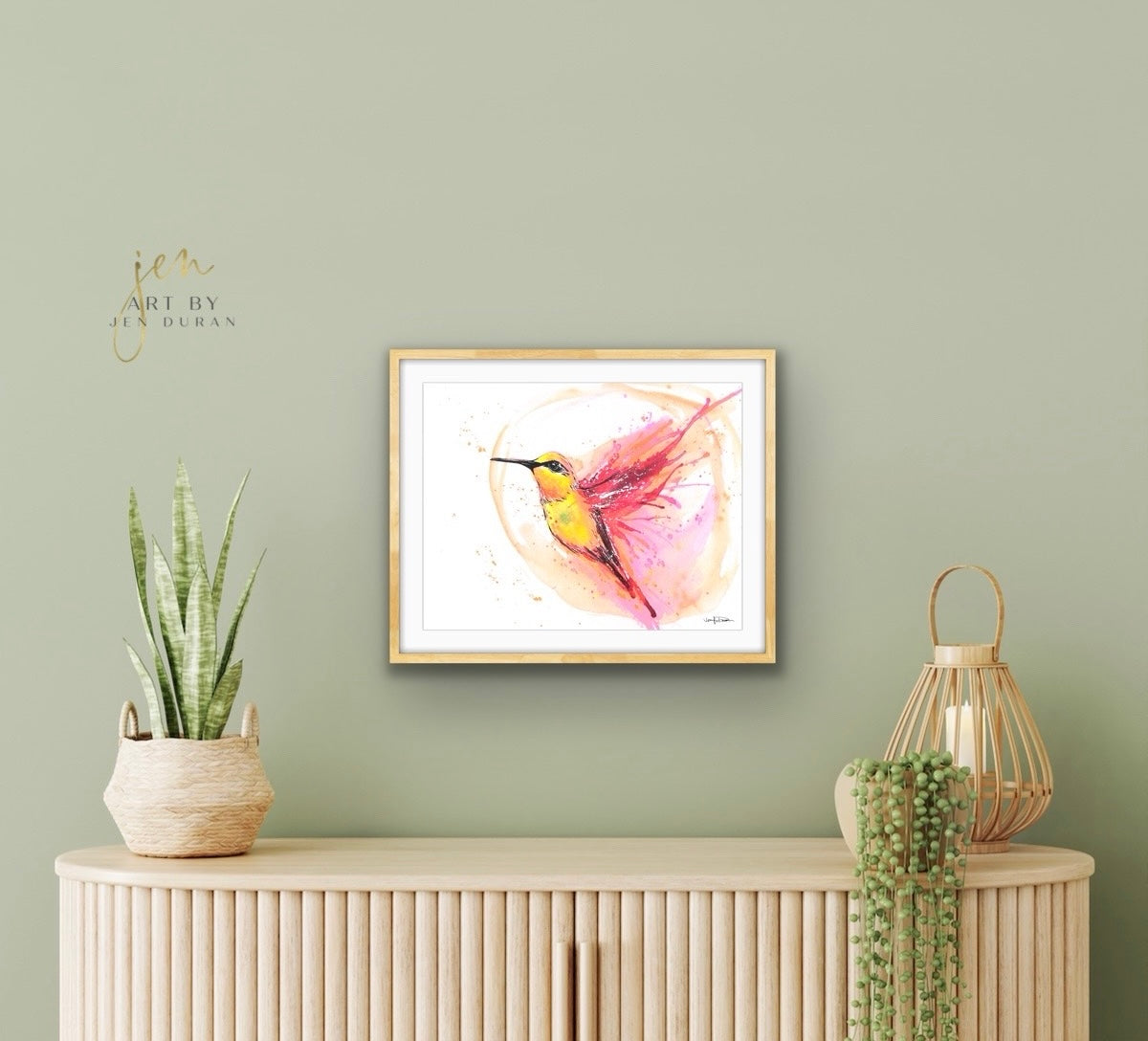 "Hummingbird Splash" Fine Art Paper Print