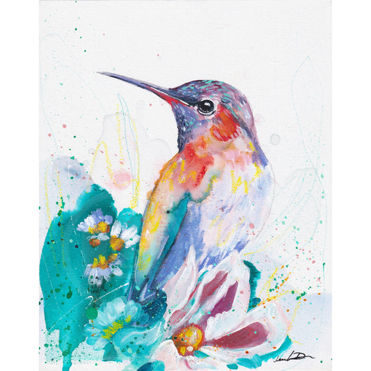 modern canvas wall art, modern art, hummingbird art, watercolor bird art, floral art print, canvas wall art, wall art, home decor, modern art print, art for walls, unique home decor, best gift, bird art print, art by jen duran