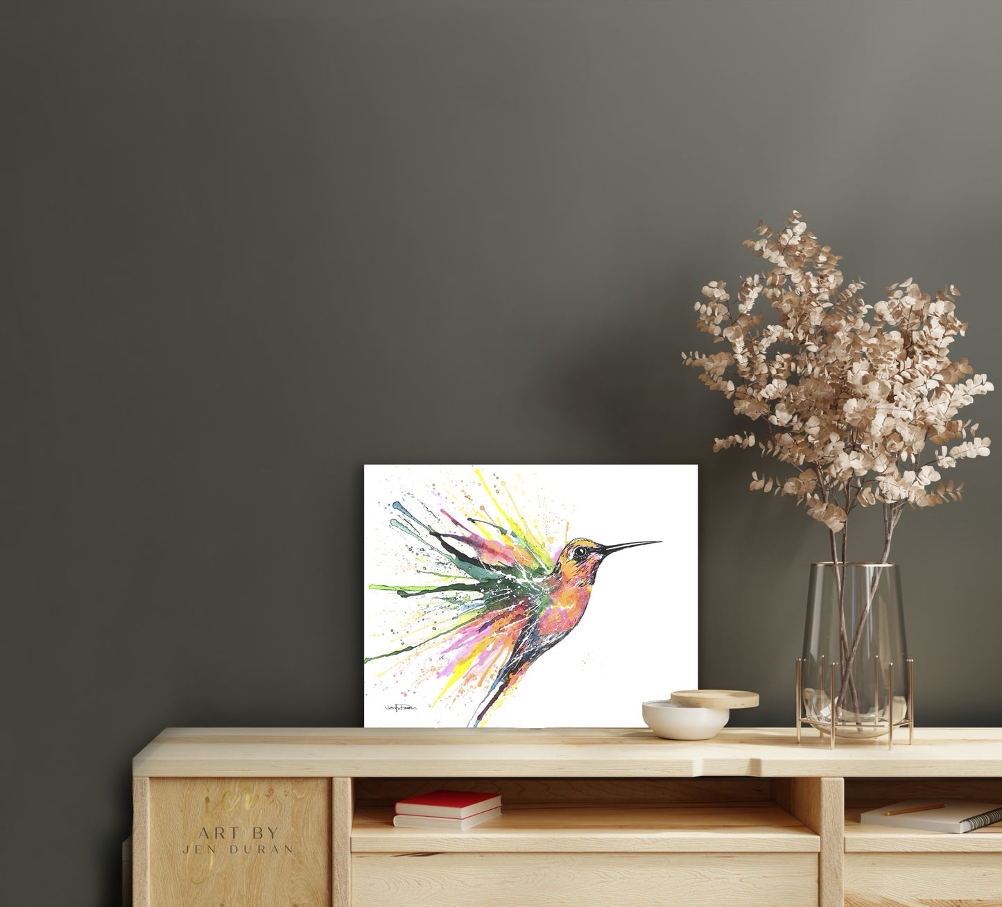 Rainbow Hummingbird Fine Art Paper Print