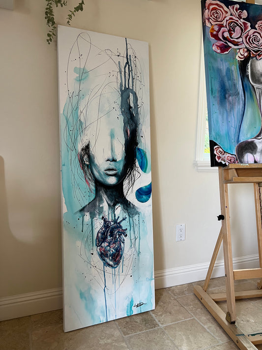 "SET FREE" Original Watercolor & Mixed Media Painting