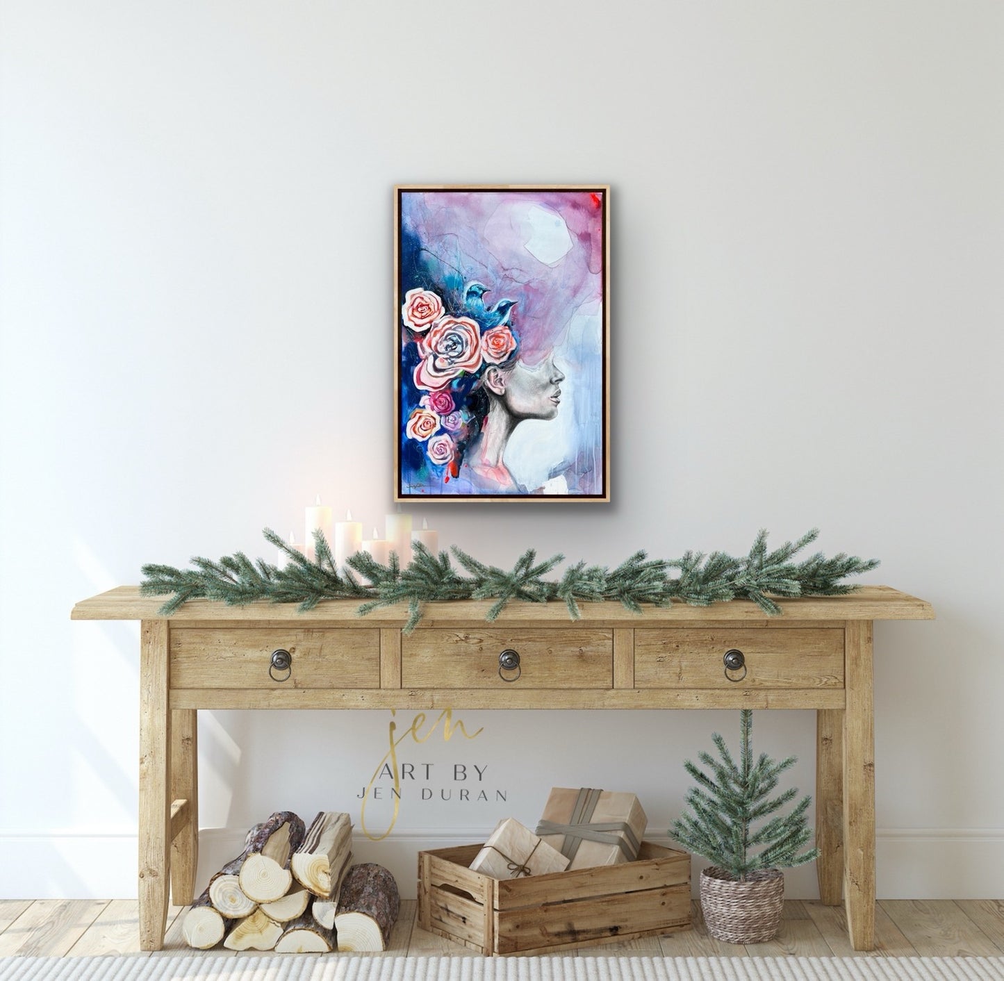 "SOLACE" Original Watercolor & Mixed Media Painting