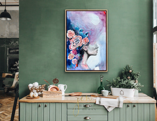 "SOLACE" Original Watercolor & Mixed Media Painting