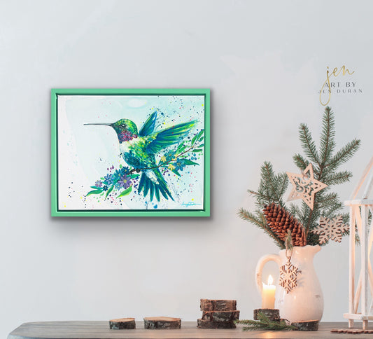 "Splendor" Original Hummingbird Painting