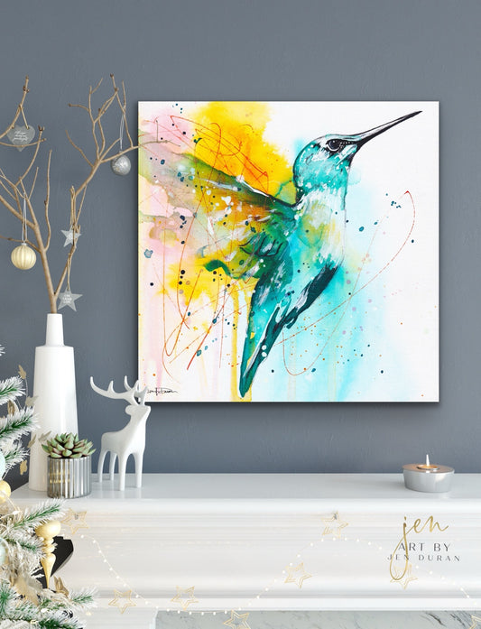 "Take Flight" - Hummingbird - Giclée Canvas Print