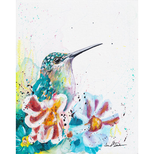 modern canvas wall art, modern art, hummingbird art, watercolor bird art, floral art print, canvas wall art, wall art, home decor, modern art print, art for walls, unique home decor, best gift, bird art print, art by jen duran