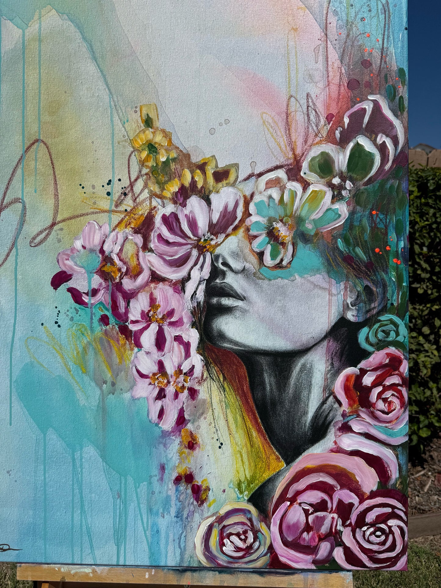 "Thoughts Inside a Dream" Hand-Embellished Giclée Canvas