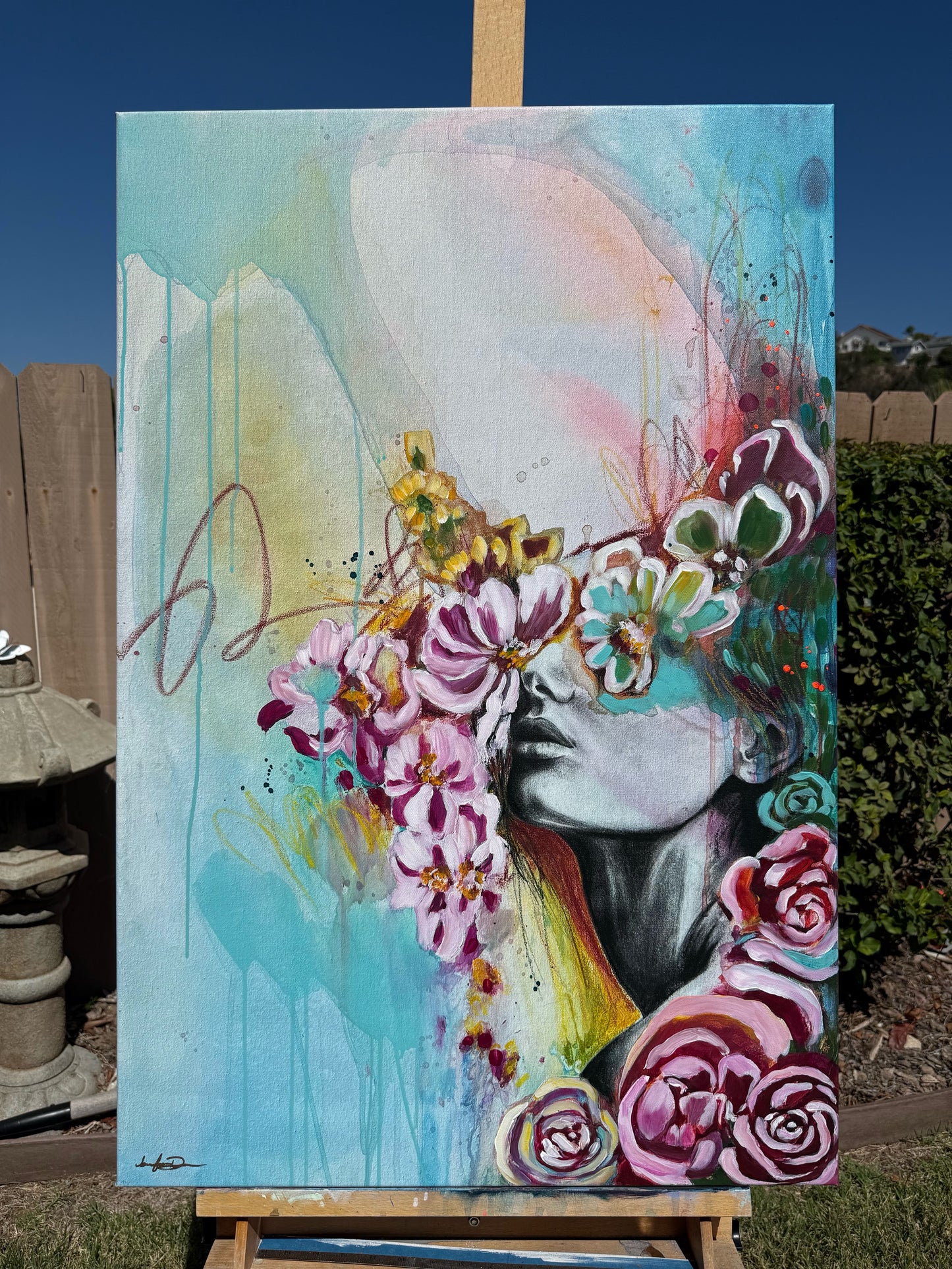 "Thoughts Inside a Dream" Hand-Embellished Giclée Canvas