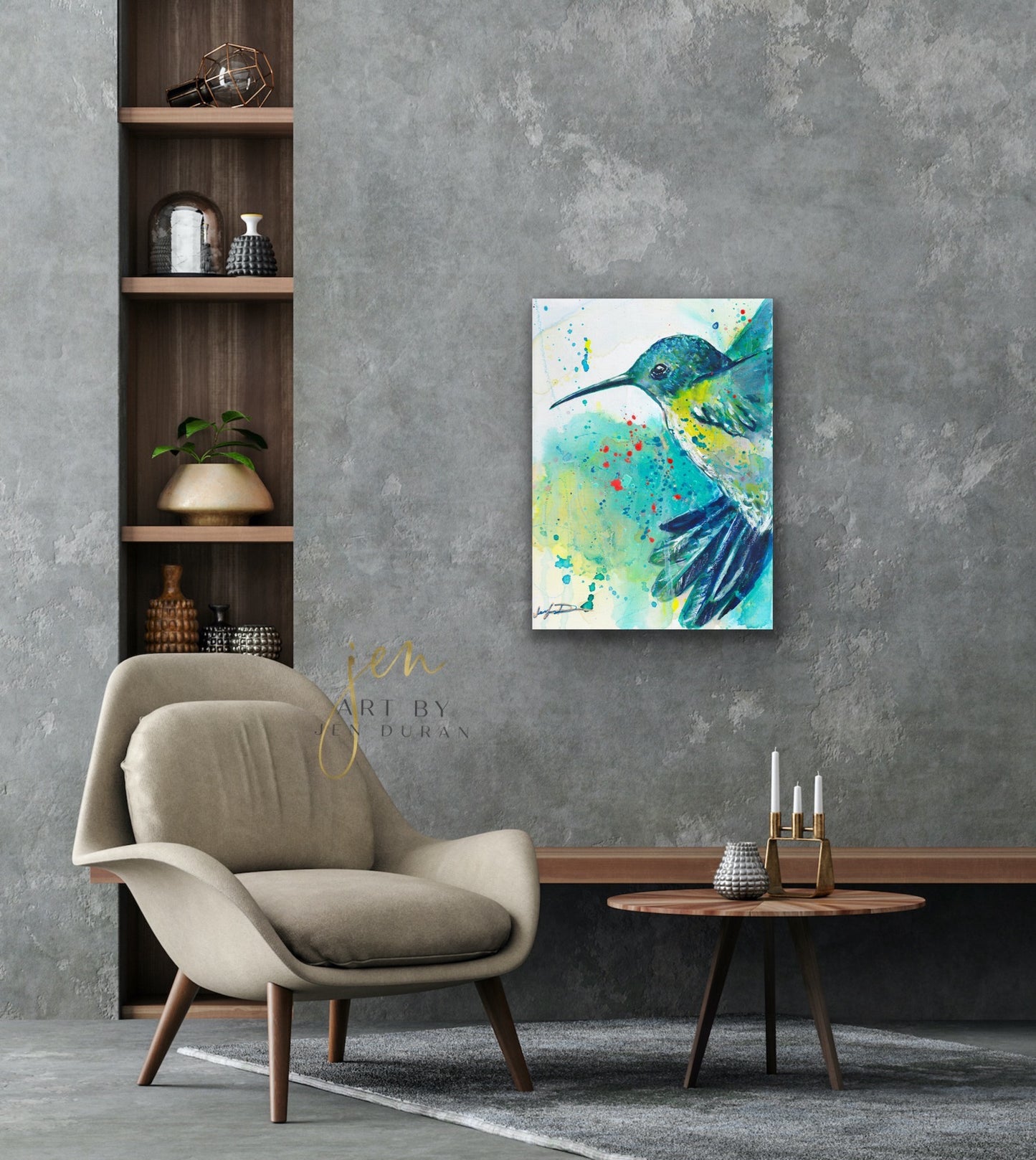 Hummingbird Giclée Canvas Print