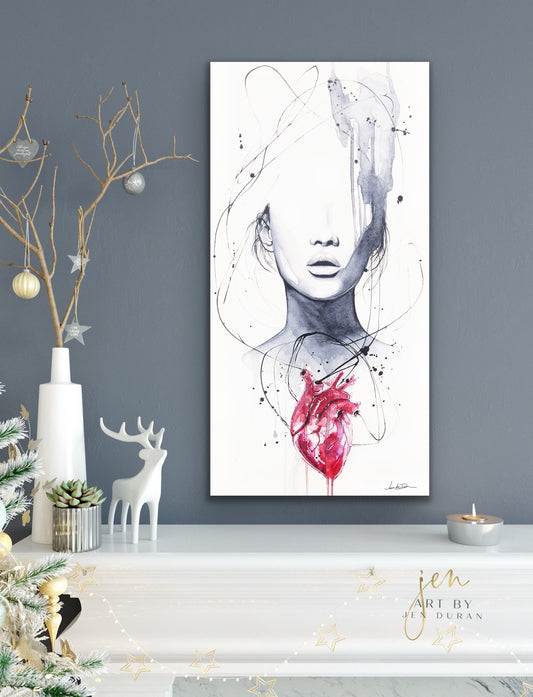 "Heartache" Giclée Canvas Print