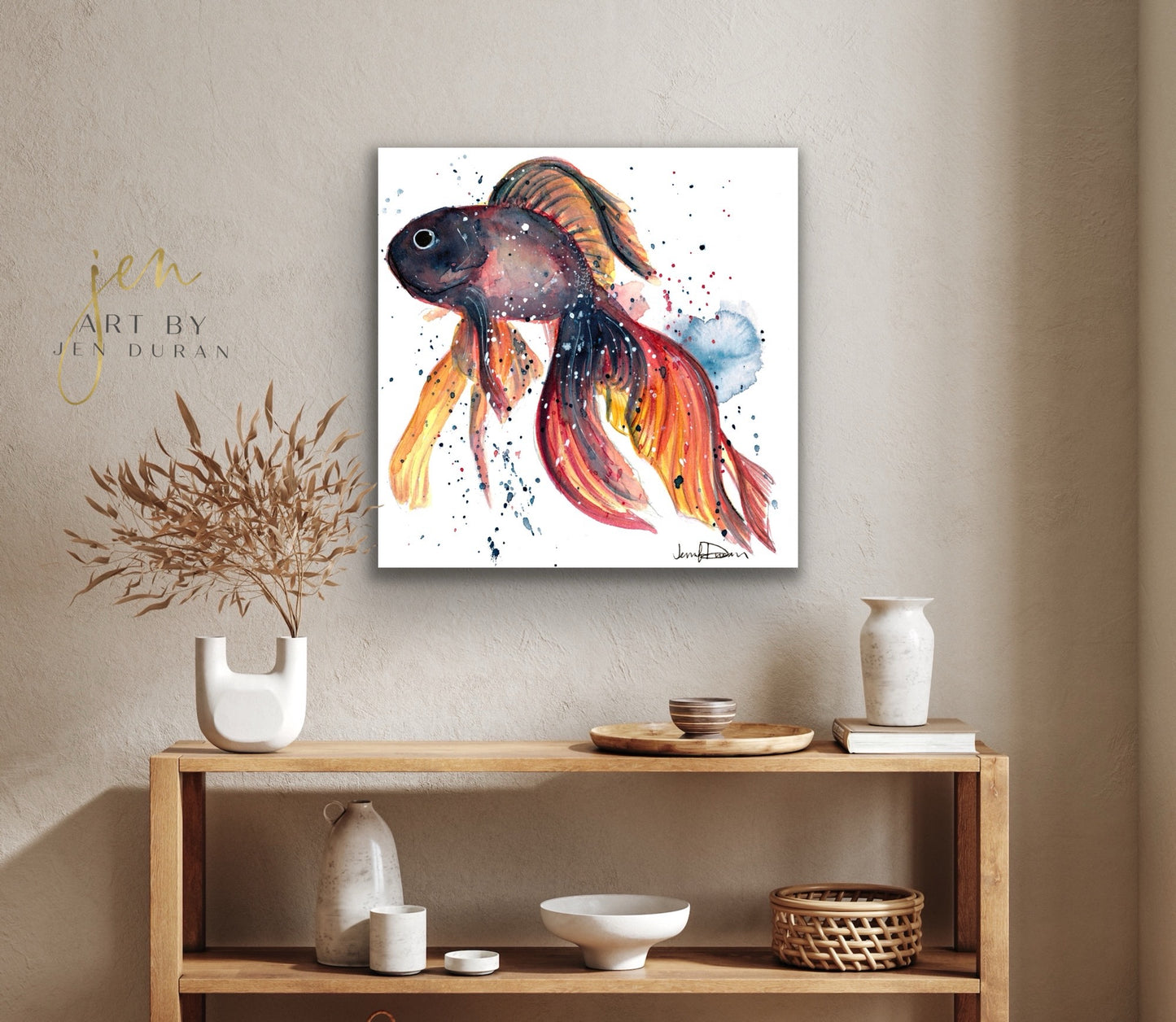 "Betta Fish" Giclée Canvas Print