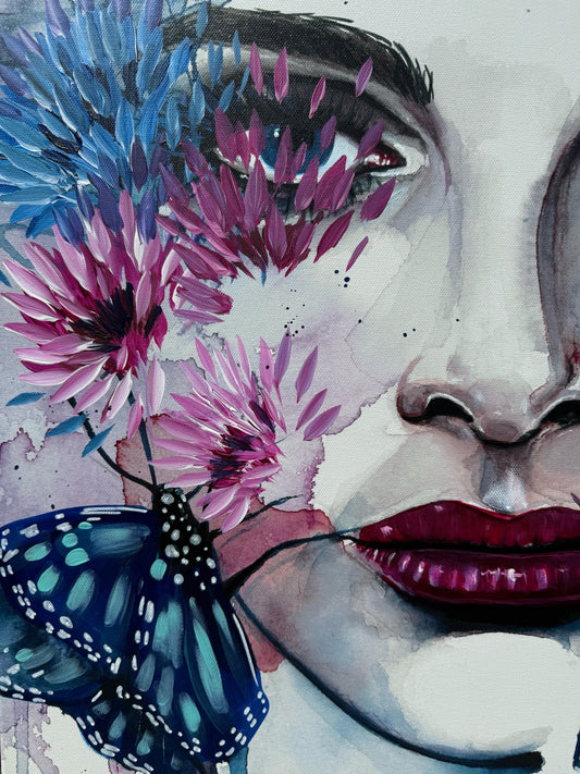 "Escape" Hand-Embellished Giclée Canvas