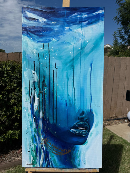 "Hiding Place" Hand-Embellished Giclée Canvas Print