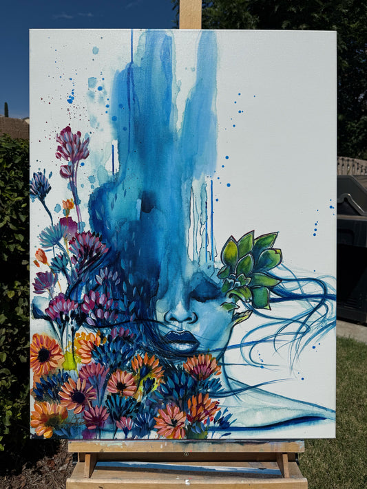 "Fantasize" Hand-Embellished Giclée Canvas Print