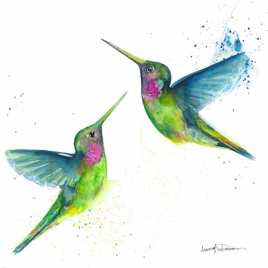 "Hummingbird Duo" Giclée Canvas Print