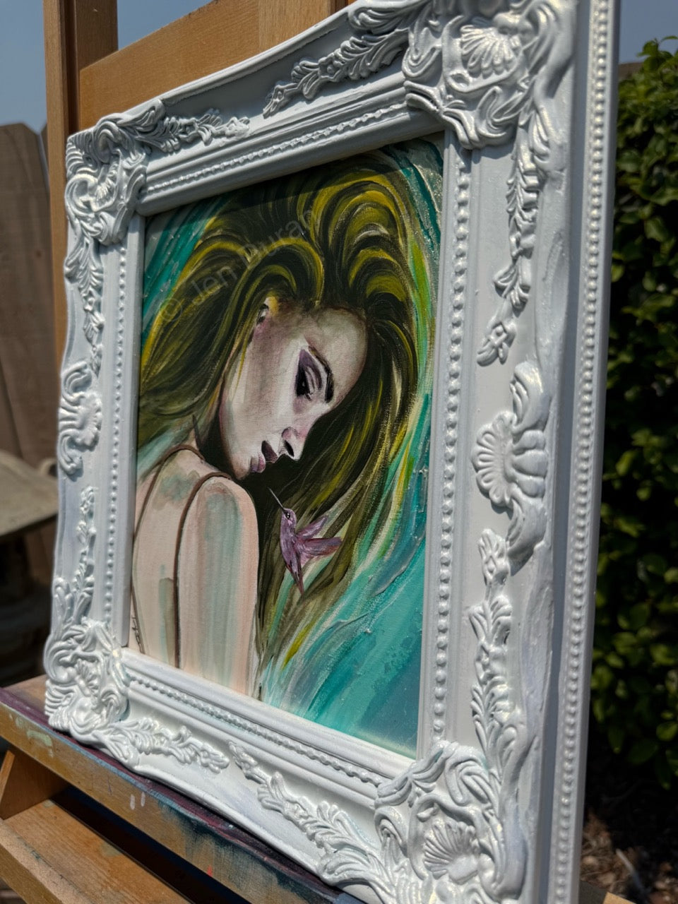 "Echo of Her" Original Painting in Ornate Frame
