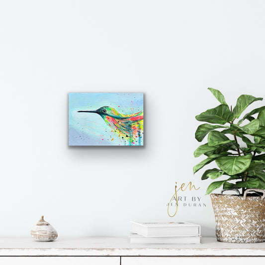"Spring Hummingbird" Original Painting #3
