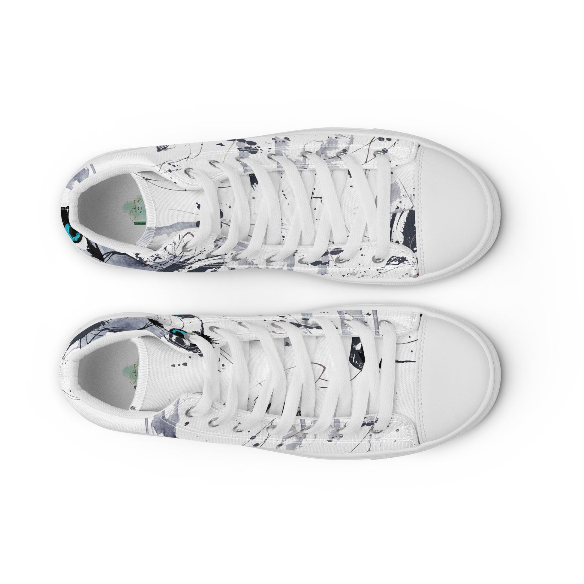 high top shoes, high top sneakers, canvas shoes, trendy shoes, eye design, popular shoes, unique shoe design, mens shoes, womens shoes, art by jen duran