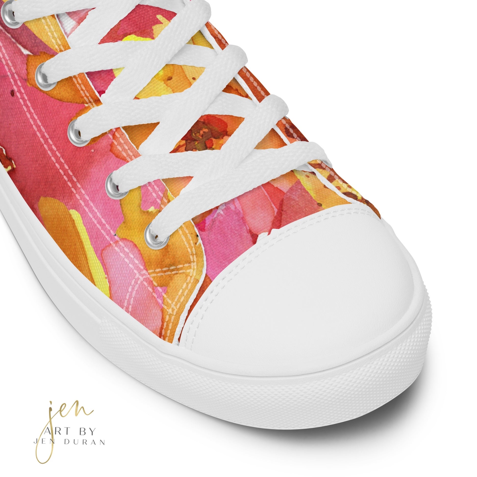 high top shoes, high top sneakers, canvas shoes, trendy shoes, eye design, popular shoes, unique shoe design, mens shoes, womens shoes, art by jen duran
