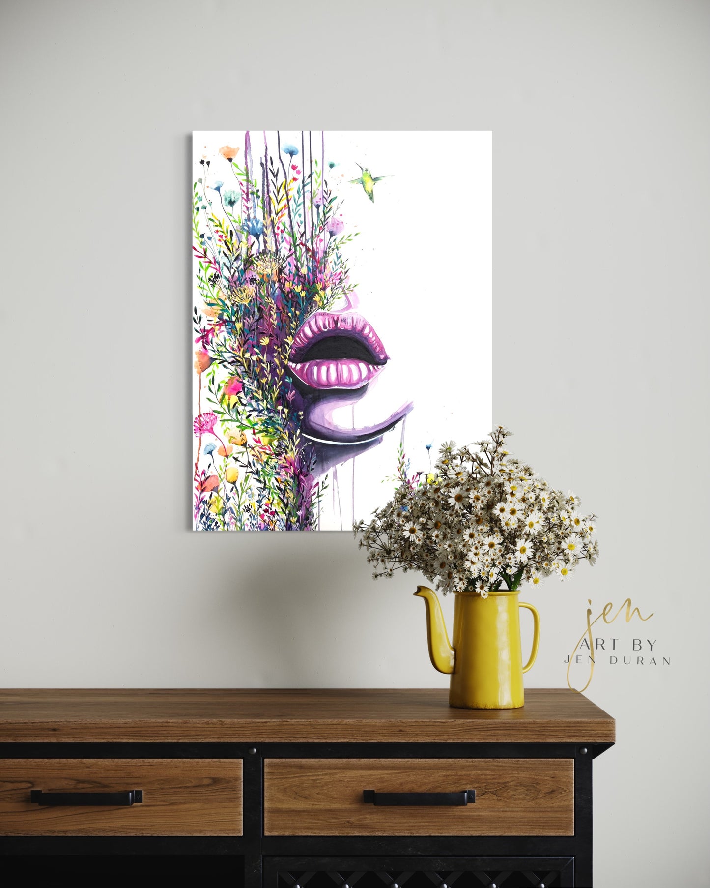 modern art, art print, abstract art, abstract watercolor, floral watercolor, floral art print, canvas wall art, wall art, home decor, modern art print, art for walls, unique home decor, best gift, unique gift ideas, art by jen duran