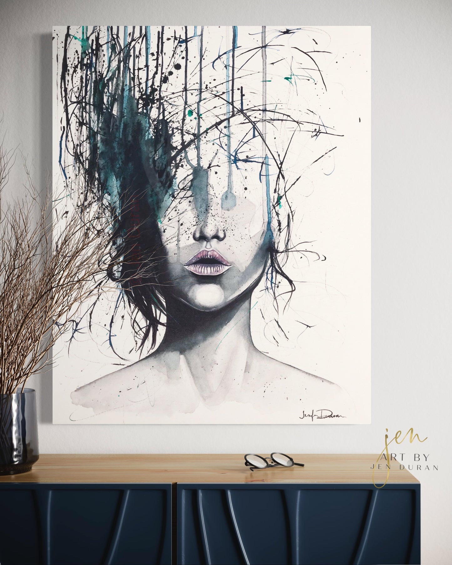 modern canvas wall art, modern art, art print, abstract art, abstract watercolor, modern watercolor, art prints, canvas wall art, wall art, home decor, modern art print, art for walls, unique home decor, best gift, unique gift ideas, art by jen duran