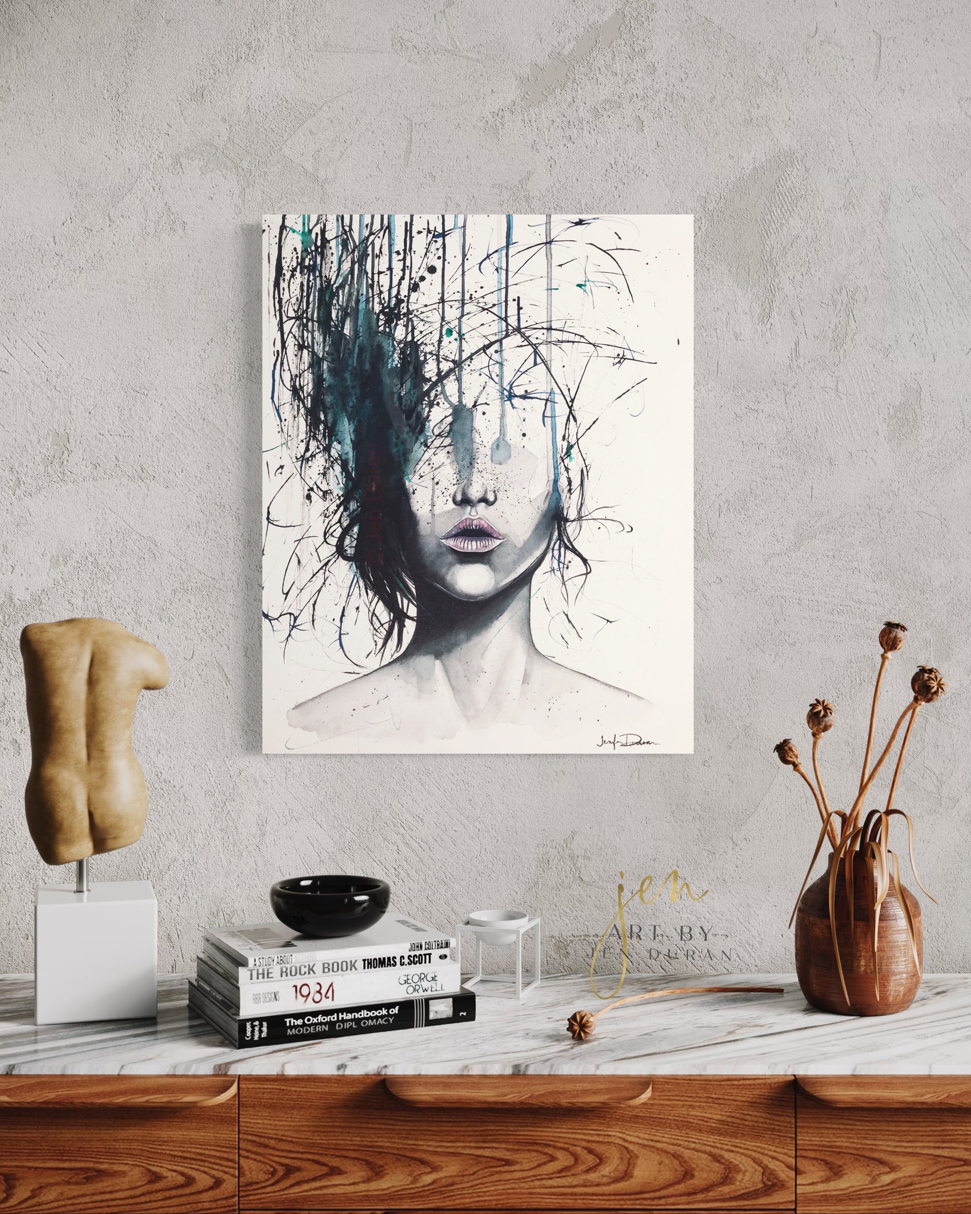 modern canvas wall art, modern art, art print, abstract art, abstract watercolor, modern watercolor, art prints, canvas wall art, wall art, home decor, modern art print, art for walls, unique home decor, best gift, unique gift ideas, art by jen duran